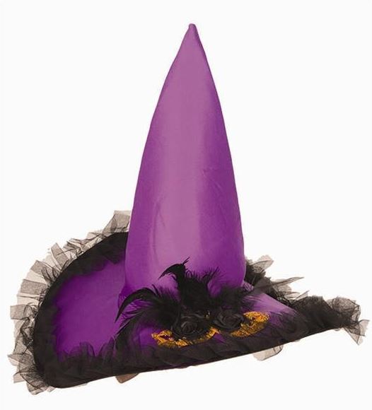 verkoop - attributen - Halloween - Heksenhoed paars